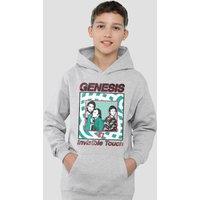 Genesis Invisible Touch Poster Youth Kids Pull-Over Hoodie, Athletic Heather in Grey | Size: 5-6 Years