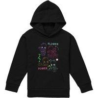 Marvel Guardians Of The Galaxy Groot Sketch Flowers Youth Kids Pull-Over Hoodie, Black | Size: 5-6 Years