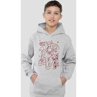 Disney Jessie & Bullseye Outline Youth Kids Pull-Over Hoodie, Athletic Heather in Grey | Size: 7-8 Years