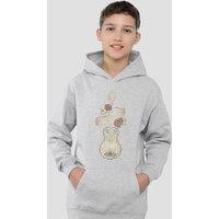 Disney Coco Recuerdame Ernesto'S Famous Guitar Youth Kids Pull-Over Hoodie, Athletic Heather in Grey | Size: 5-6 Years