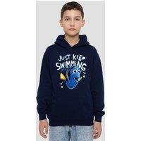 Disney Finding Nemo Dory Just Keep Swimming Youth Kids Pull-Over Hoodie, Navy | Size: 9-11 Years
