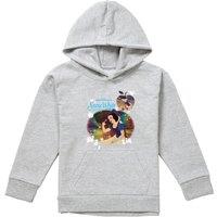 Snow White And The Seven Dwarfs Movie Stills Youth Kids Pull-Over Hoodie, Athletic Heather in Grey | Size: 7-8 Years