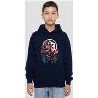Disney Obiwan Kenobi Reva Inquisitors Painted Youth Kids Pull-Over Hoodie, Navy | Size: 12-13 Years