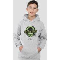 Marvel Secret Invasion Anybody Youth Kids Pull-Over Hoodie, Athletic Heather in Grey | Size: 7-8 Years