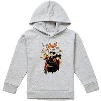 Disney Hocus Pocus Witches Spell Youth Kids Pull-Over Hoodie, Athletic Heather in Grey | Size: 12-13 Years