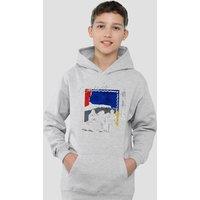 Genesis By The Window Youth Kids Pull-Over Hoodie, Athletic Heather in Grey | Size: 12-13 Years