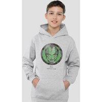 Marvel Secret Invasion Badge Youth Kids Pull-Over Hoodie, Athletic Heather in Grey | Size: 12-13 Years
