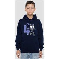 Marvel Black Panther Cute Birthday 4 Youth Kids Pull-Over Hoodie, Navy | Size: 9-11 Years