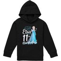 Disney Frozen Bright Like Elsa 11Th Birthday Youth Kids Pull-Over Hoodie, Black | Size: 9-11 Years