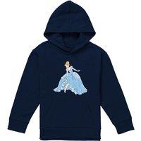 Disney Cinderella Sparkling Princess Youth Kids Pull-Over Hoodie, Navy | Size: 12-13 Years