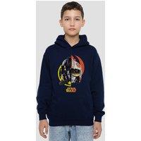 Disney Star Wars Split Helmet Youth Kids Pull-Over Hoodie, Navy | Size: 5-6 Years