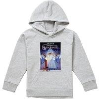 Disney Cinderella Poster Youth Kids Pull-Over Hoodie, Athletic Heather in Grey | Size: 5-6 Years