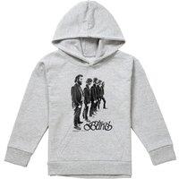 The Band Standing In A Row Youth Kids Pull-Over Hoodie, Athletic Heather in Grey | Size: 5-6 Years