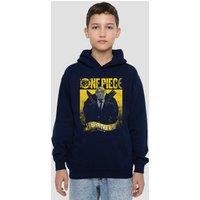 One Piece Sanji Etched Portrait Youth Kids Pull-Over Hoodie, Navy | Size: 9-11 Years