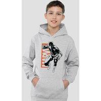 Marvel Black Panther Jump Youth Kids Pull-Over Hoodie, Athletic Heather in Grey | Size: 12-13 Years