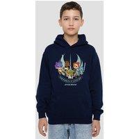 Disney Star Wars Young Jedi Adventure Force Is With Us Youth Kids Pull-Over Hoodie, Navy | Size: 12-13 Years