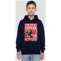 Disney Coco Hector & Miguel Un Poco Loco Poster Youth Kids Pull-Over Hoodie, Navy | Size: 5-6 Years