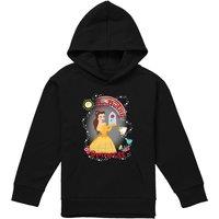 Disney Beauty & The Beast Birthday Princess With Belle & Chip Youth Kids Pull-Over Hoodie, Black | Size: 5-6 Years