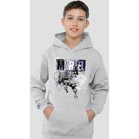 Marvel Thor Thunder Youth Kids Pull-Over Hoodie, Athletic Heather in Grey | Size: 9-11 Years