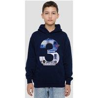 Disney Star Wars R2D2 3 Youth Kids Pull-Over Hoodie, Navy | Size: 12-13 Years