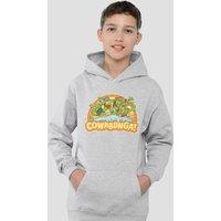 Nickelodeon TMNT Cowabunga Group Youth Kids Pull-Over Hoodie, Athletic Heather in Grey | Size: 5-6 Years