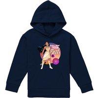 Disney Pocahontas Follow Your Path Youth Kids Pull-Over Hoodie, Navy | Size: 12-13 Years