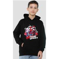 Marvel Spidey & His Amazing Friends Team Spidey Youth Kids Pull-Over Hoodie, Black | Size: 12-13 Years