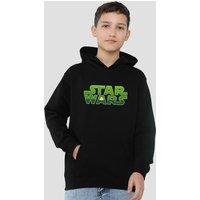 Disney Star Wars St Patrick'S Day Logo Youth Kids Pull-Over Hoodie, Black | Size: 12-13 Years