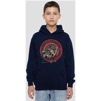 Sun Records Rooster Est 1952 Youth Kids Pull-Over Hoodie, Navy | Size: 9-11 Years