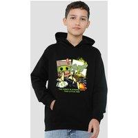 Star Wars - The Mandalorian Star Wars The Mandalorian Grogu Racing Speeder Bike Youth Kids Pull-Over Hoodie, Black | Size: 5-6 Years