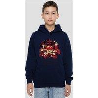 Stranger Things Board Game Youth Kids Pull-Over Hoodie, Navy | Size: 9-11 Years