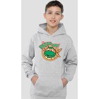 Nickelodeon TMNT Pizza Time Youth Kids Pull-Over Hoodie, Athletic Heather in Grey | Size: 5-6 Years