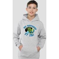 Disney Star Wars My Birthday It Is Youth Kids Pull-Over Hoodie, Athletic Heather in Grey | Size: 9-11 Years