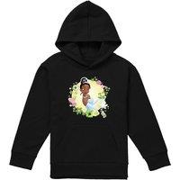 Disney The Princess & The Frog Tiana & Prince Naveen Youth Kids Pull-Over Hoodie, Black | Size: 7-8 Years