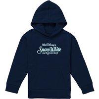 Snow White And The Seven Dwarfs Logo Youth Kids Pull-Over Hoodie, Navy | Size: 9-11 Years