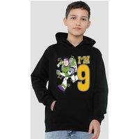 Disney Toy Story Birthday Buzz I'M 9 Youth Kids Pull-Over Hoodie, Black | Size: 12-13 Years
