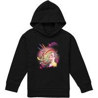 Disney Pocahontas Airbrush Youth Kids Pull-Over Hoodie, Black | Size: 12-13 Years