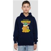 Disney Star Wars Strong Grogu Youth Kids Pull-Over Hoodie, Navy | Size: 5-6 Years
