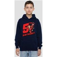 Marvel Iron Man Birthday 5 Youth Kids Pull-Over Hoodie, Navy | Size: 5-6 Years