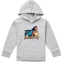 Disney Pocahontas John Smith Canoe Youth Kids Pull-Over Hoodie, Athletic Heather in Grey | Size: 9-11 Years