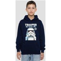 Disney Star Wars Stormtrooper Kawaii Youth Kids Pull-Over Hoodie, Navy | Size: 9-11 Years