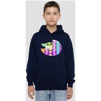 Disney Star Wars Grogu'S Easter Egg Ride Youth Kids Pull-Over Hoodie, Navy | Size: 9-11 Years