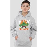 Marvel Hulk Happy Halloween Youth Kids Pull-Over Hoodie, Athletic Heather in Grey | Size: 5-6 Years