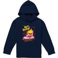 Disney Inside Out 2 Anger Youth Kids Pull-Over Hoodie, Navy | Size: 7-8 Years