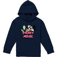 Disney Mickey Mouse Holiday Youth Kids Pull-Over Hoodie, Navy | Size: 9-11 Years
