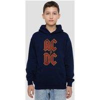 AC/DC ACDC Stack Logo Youth Kids Pull-Over Hoodie, Navy | Size: 12-13 Years