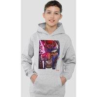 Marvel X-Men Magneto Cover Youth Kids Pull-Over Hoodie, Athletic Heather in Grey | Size: 5-6 Years