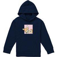 Disney Bambi Kiss Youth Kids Pull-Over Hoodie, Navy | Size: 7-8 Years