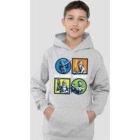 Disney Star Wars Clone Wars Grid Youth Kids Pull-Over Hoodie, Athletic Heather in Grey | Size: 7-8 Years