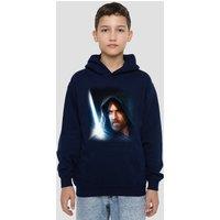 Disney Obiwan Kenobi Poster Kenobi Youth Kids Pull-Over Hoodie, Navy | Size: 9-11 Years